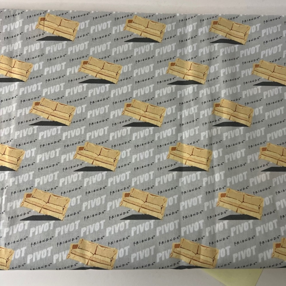 Friends Ross Chandler Rachel Pivot Couch Cotton Gray 44 x 3.75‎ Yds
